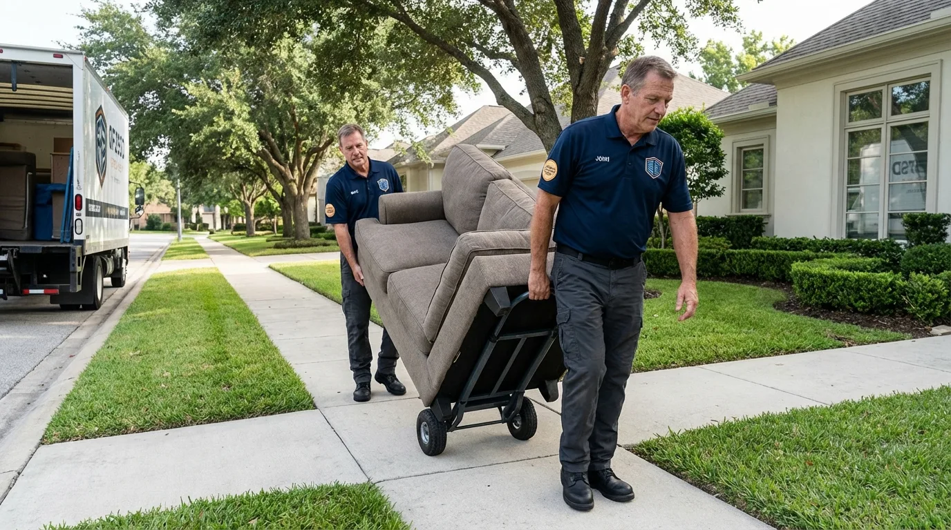 Local residential moving crew loading furniture in Buckeye, AZ